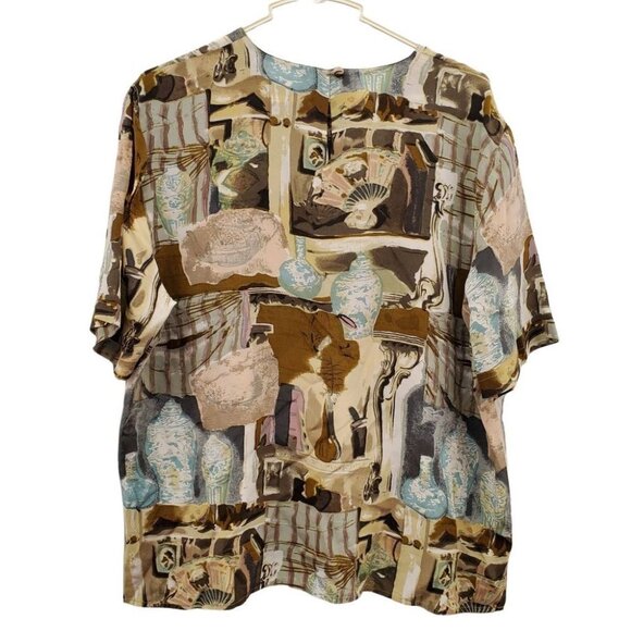 Vintage Abstract Home Decor Patterned  Blouse - Picture 2 of 7